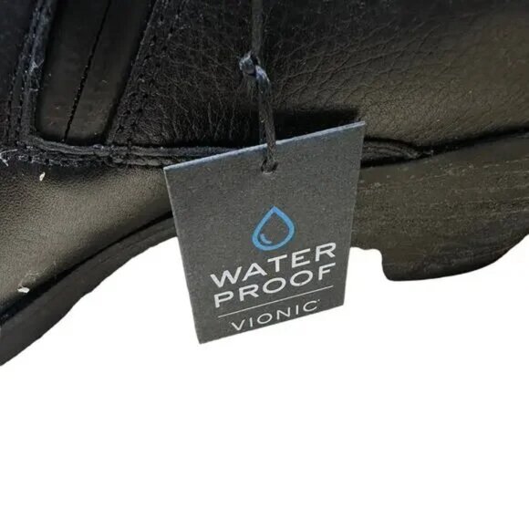 Vionic Cecily - Black Leather Ankle Booties NWOB - Picture 9 of 11